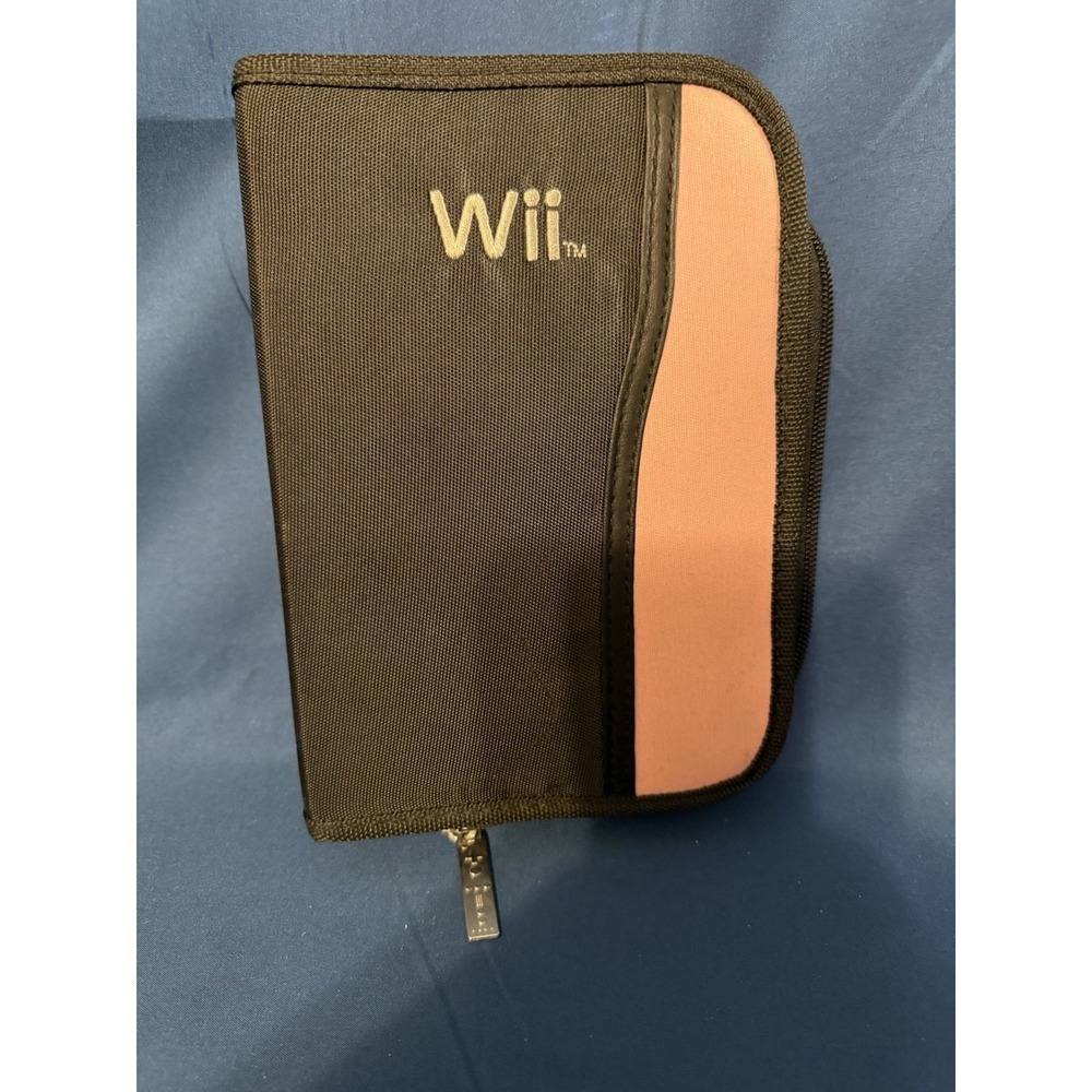 Nintendo Wii Remote And Game Storage - Zippered - Travel Carrying Case - Pink
